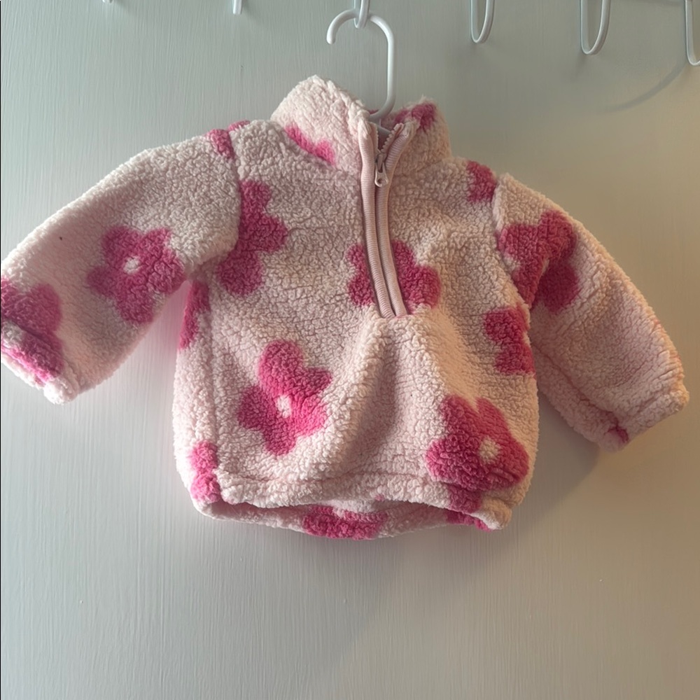 Carter's Pink Floral Fleece Pullover
